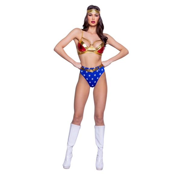 Roma 6363 4pc Woman Power Wonder Woman Costume - Picture 1 of 2